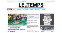 Desktop Screenshot of letemps.com.tn