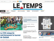 Tablet Screenshot of letemps.com.tn